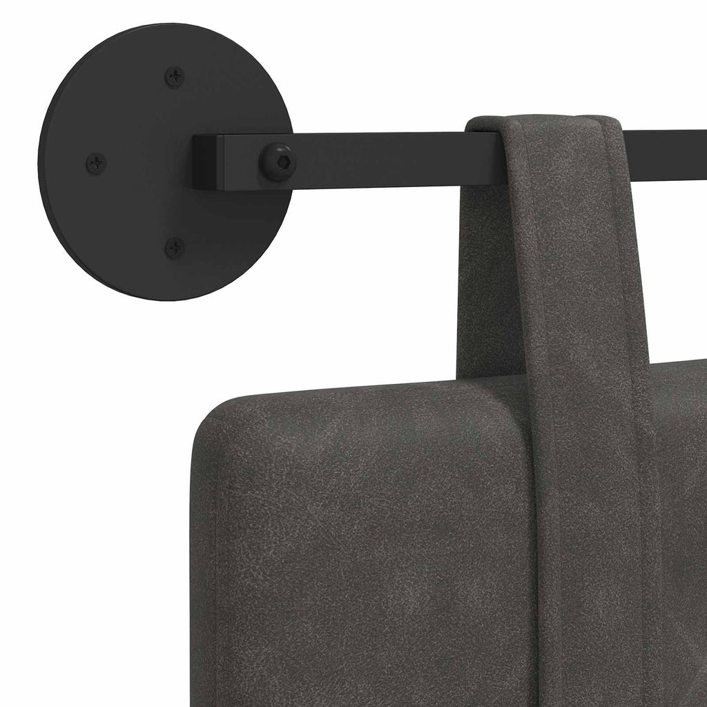 Hängendes Kopfteil Schwarz Antikes PU