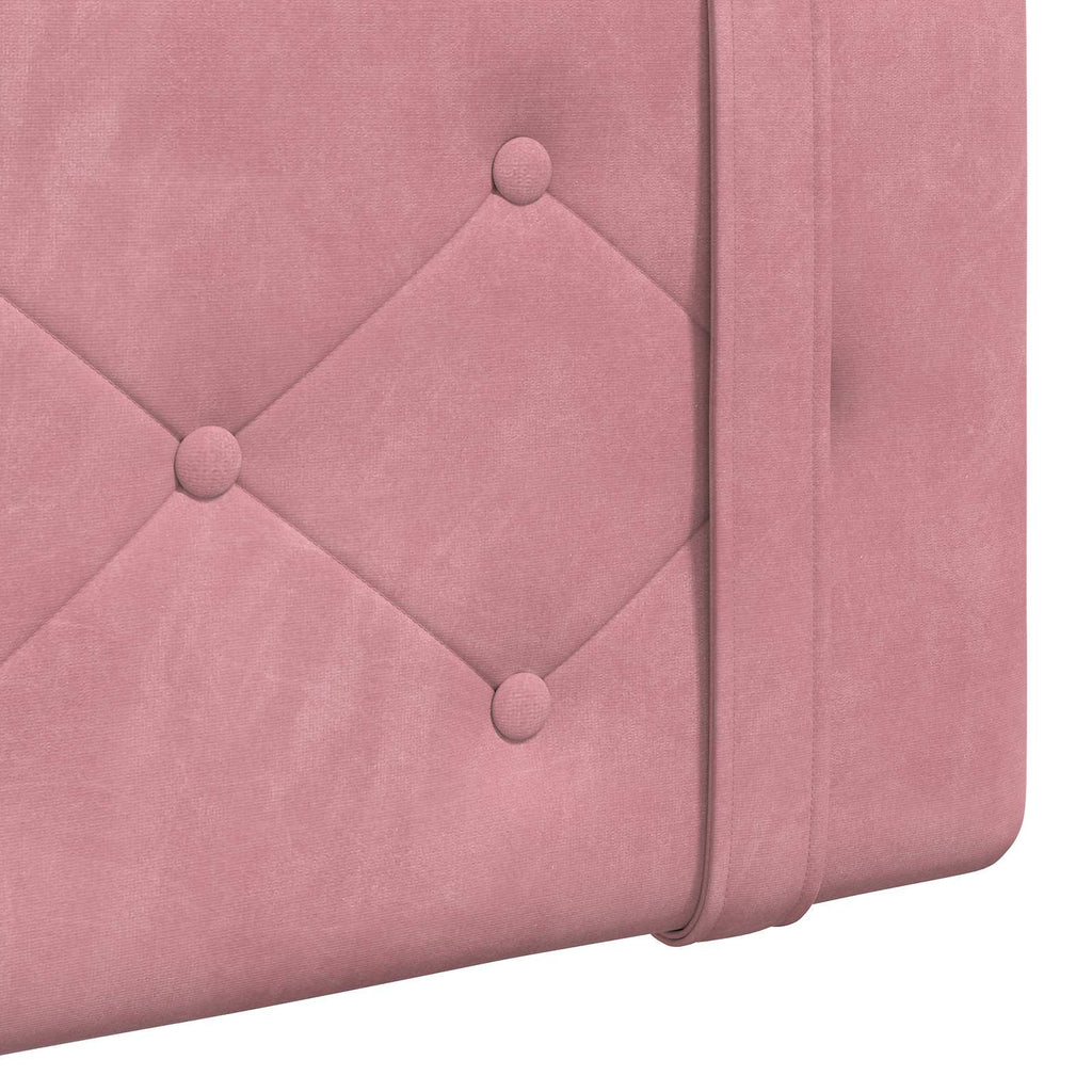 Hängendes Kopfteil Rosa Samt