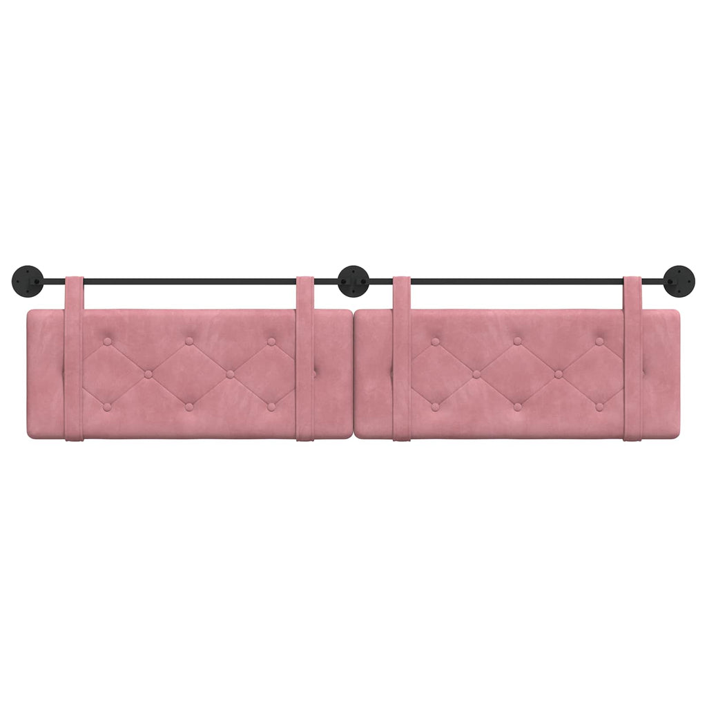 Hängendes Kopfteil Rosa Samt