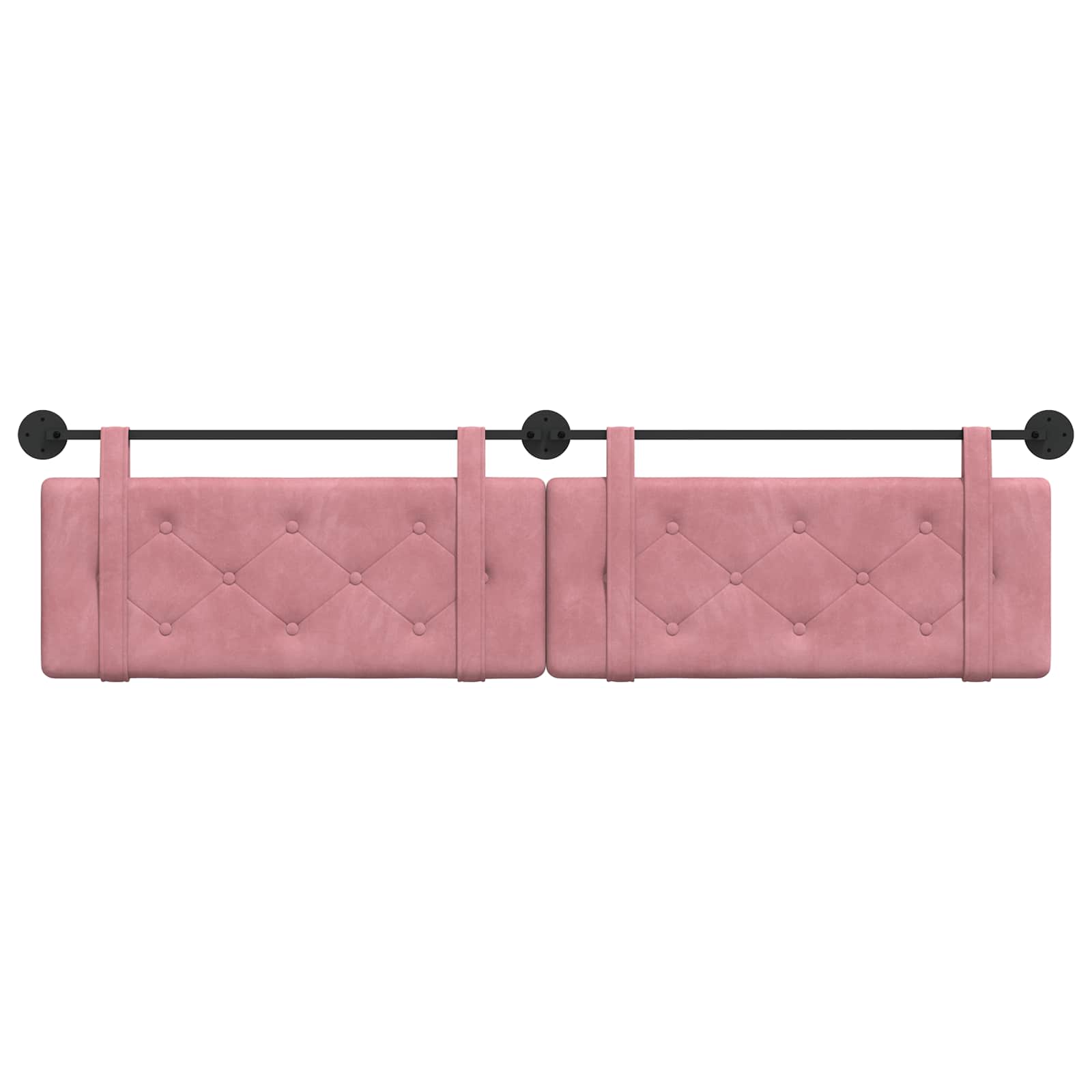 Hängendes Kopfteil Rosa Samt