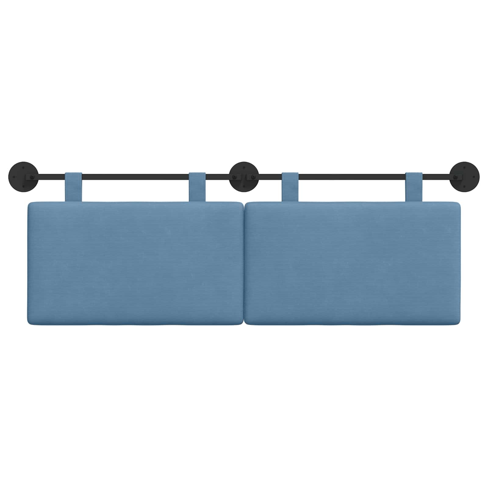 Hängendes Kopfteil Blau Cordstoff