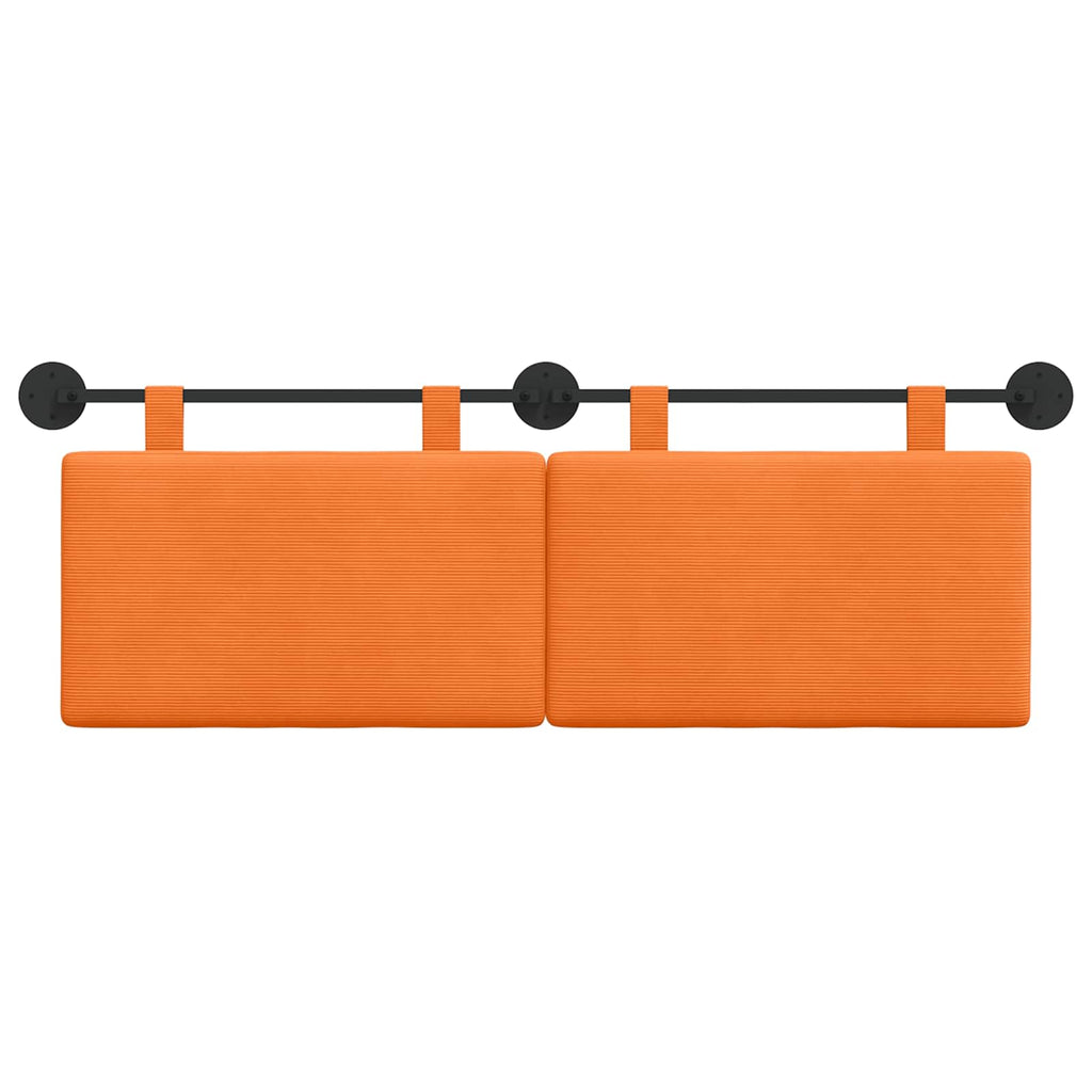 Hängendes Kopfteil Orange Cordstoff