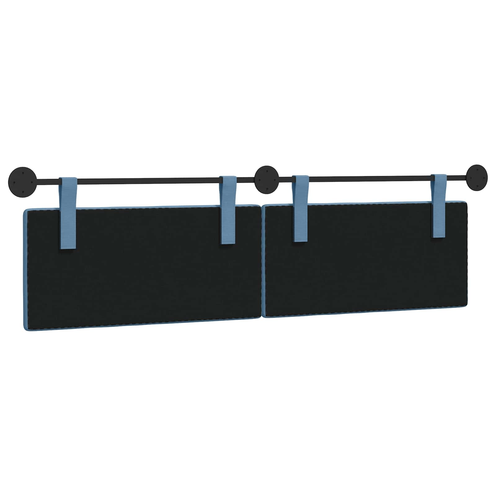 Hängendes Kopfteil Blau Cordstoff