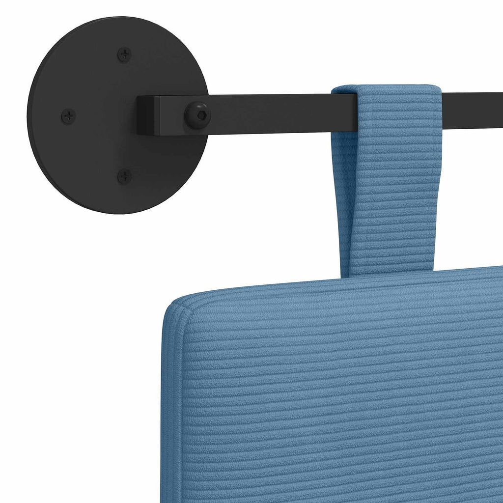 Hängendes Kopfteil Blau Cordstoff