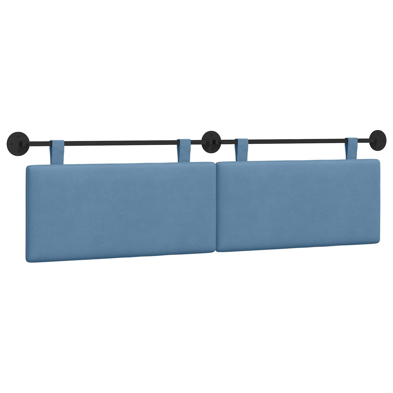 Hängendes Kopfteil Blau Cordstoff
