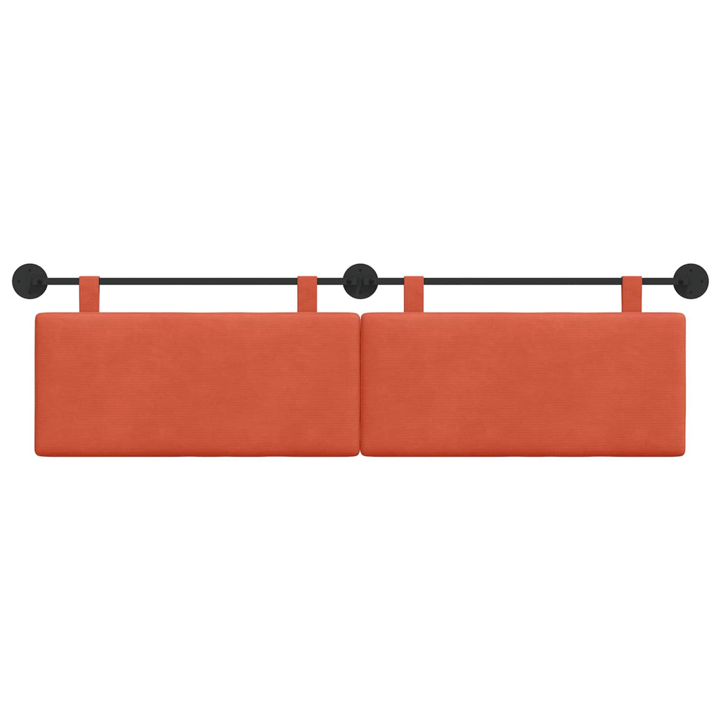 Hängendes Kopfteil Rot-Orange Cordstoff