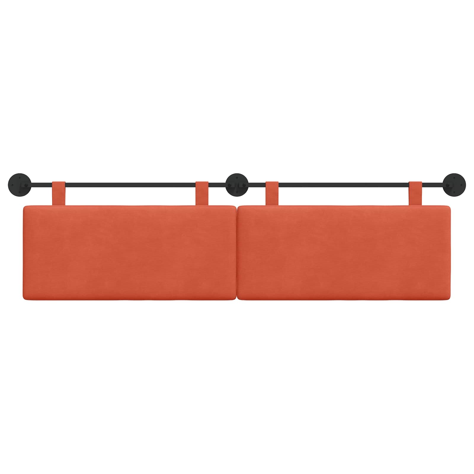 Hängendes Kopfteil Rot-Orange Cordstoff