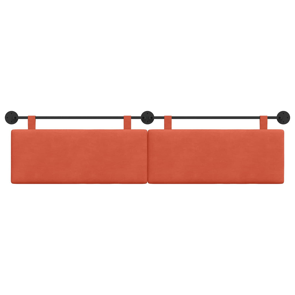 Hängendes Kopfteil Rot-Orange Cordstoff
