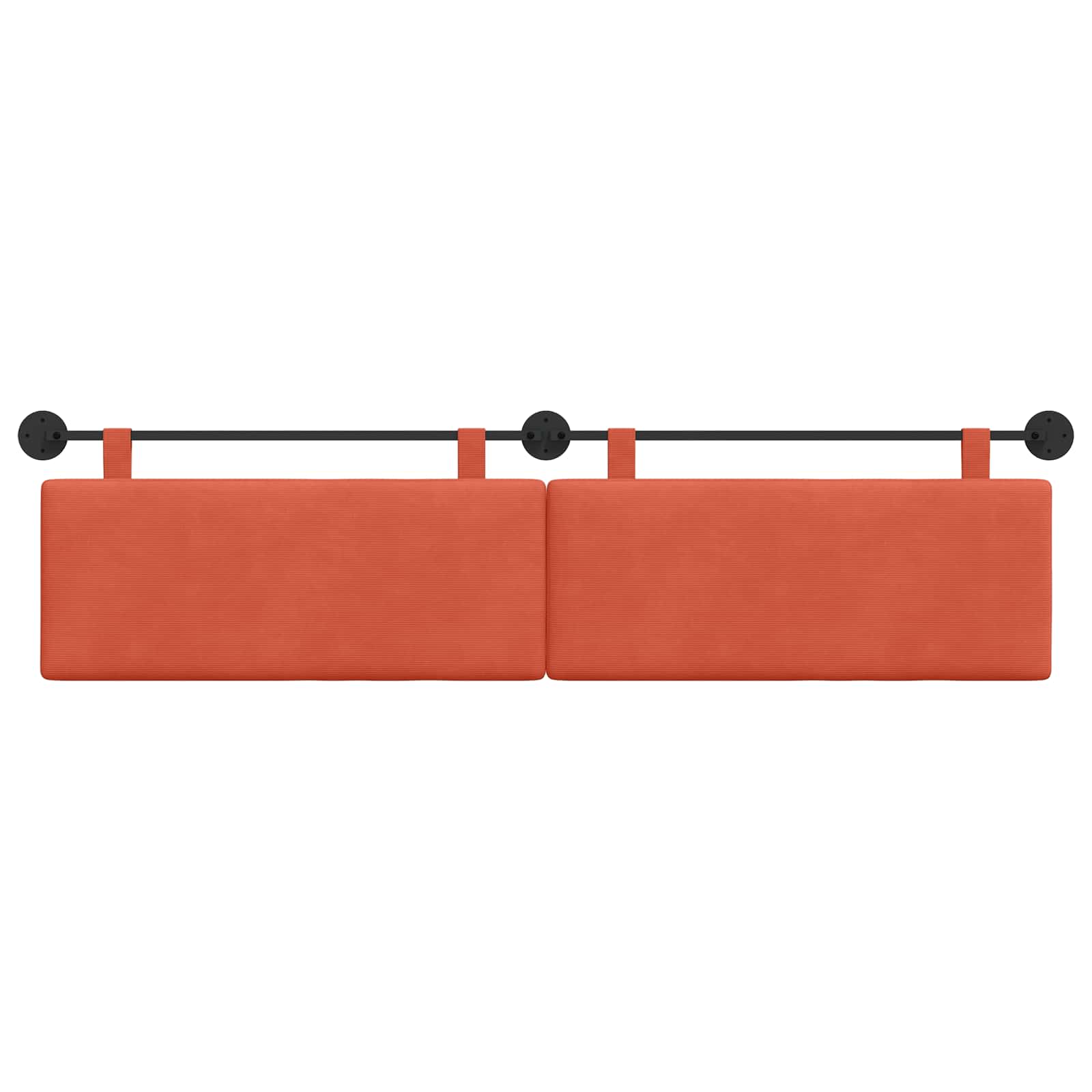 Hängendes Kopfteil Rot-Orange Cordstoff