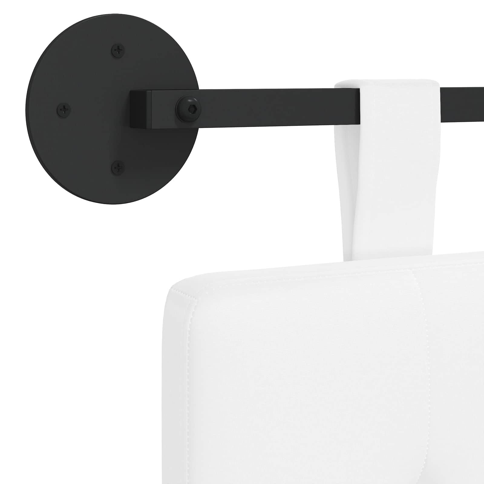Hängendes Kopfteil Weiß Stoff