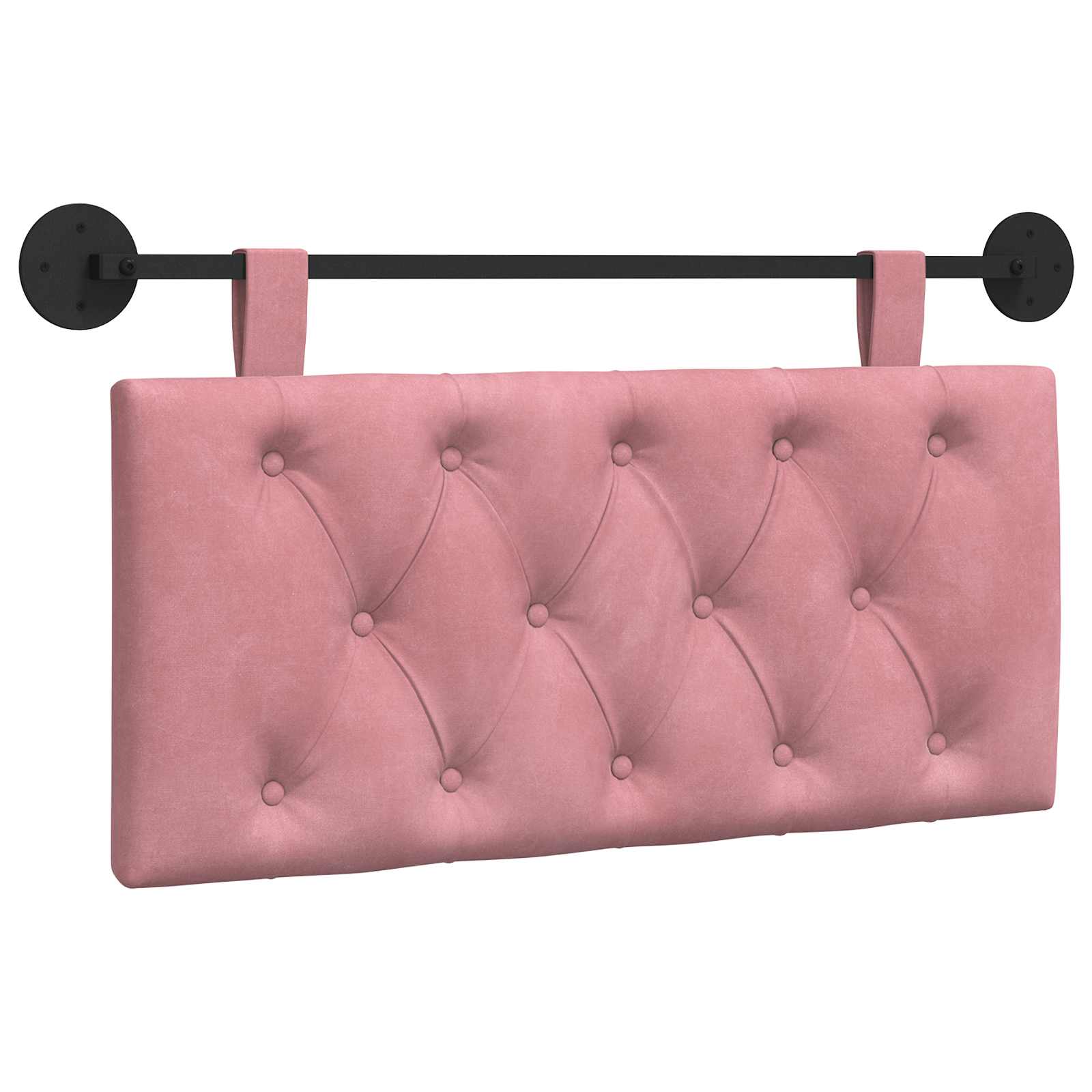 Hängendes Kopfteil Rosa Samt