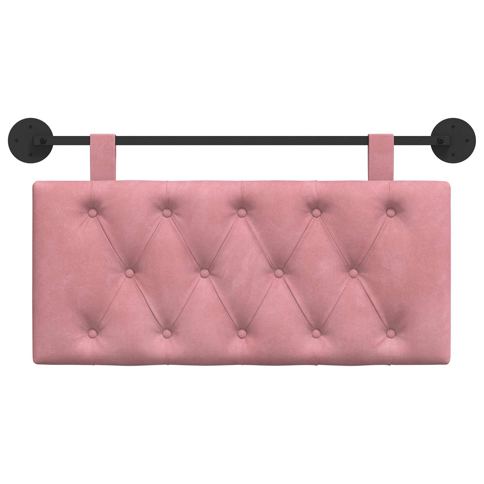 Hängendes Kopfteil Rosa Samt