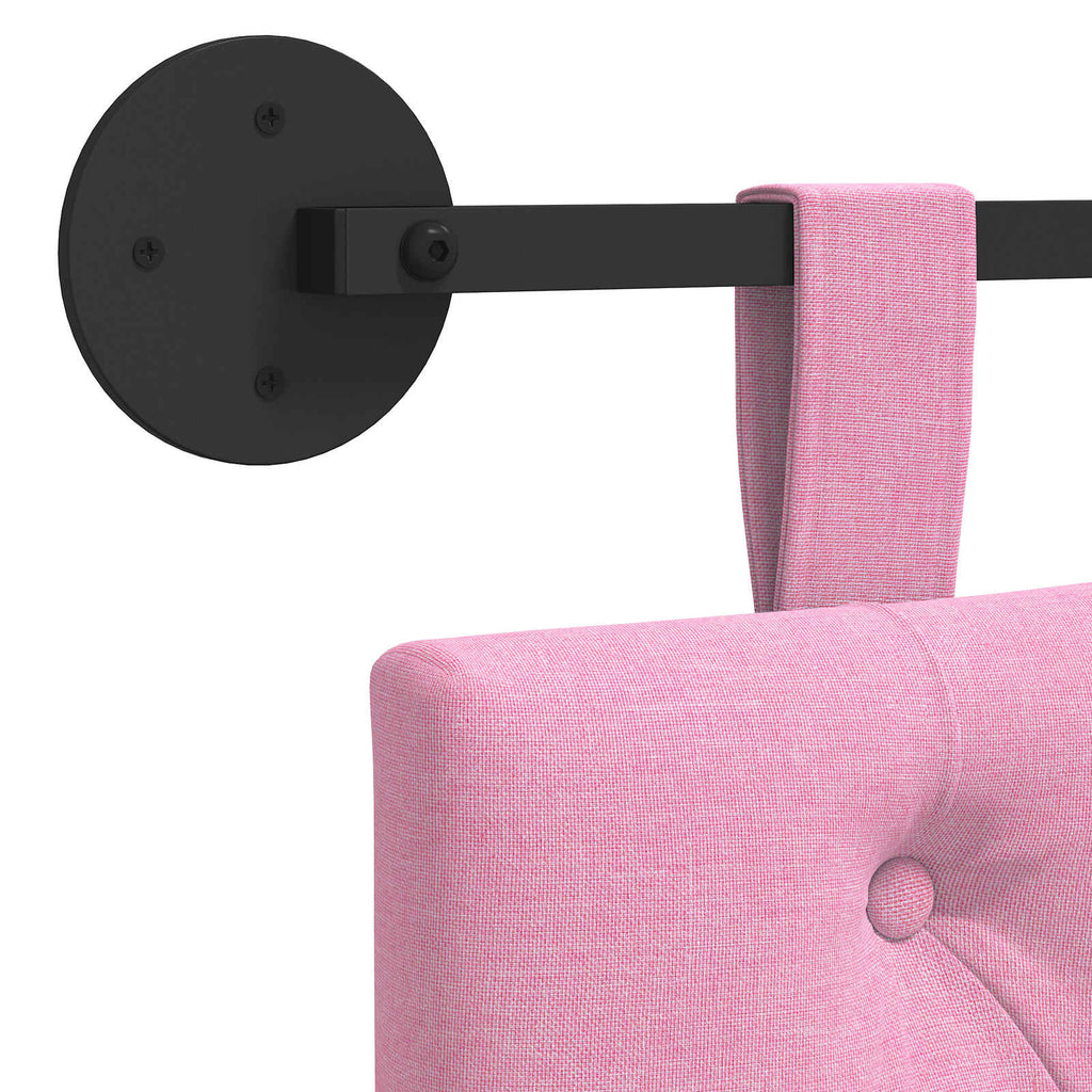 Hängendes Kopfteil Rosa Stoff