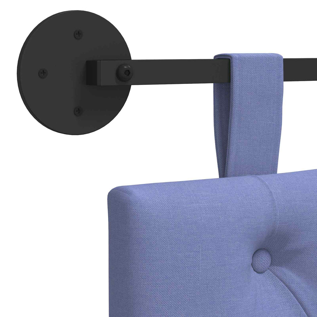 Hängendes Kopfteil Jeans blau Stoff