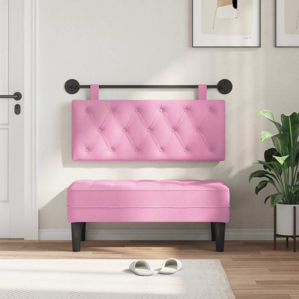 Hängendes Kopfteil Rosa Stoff