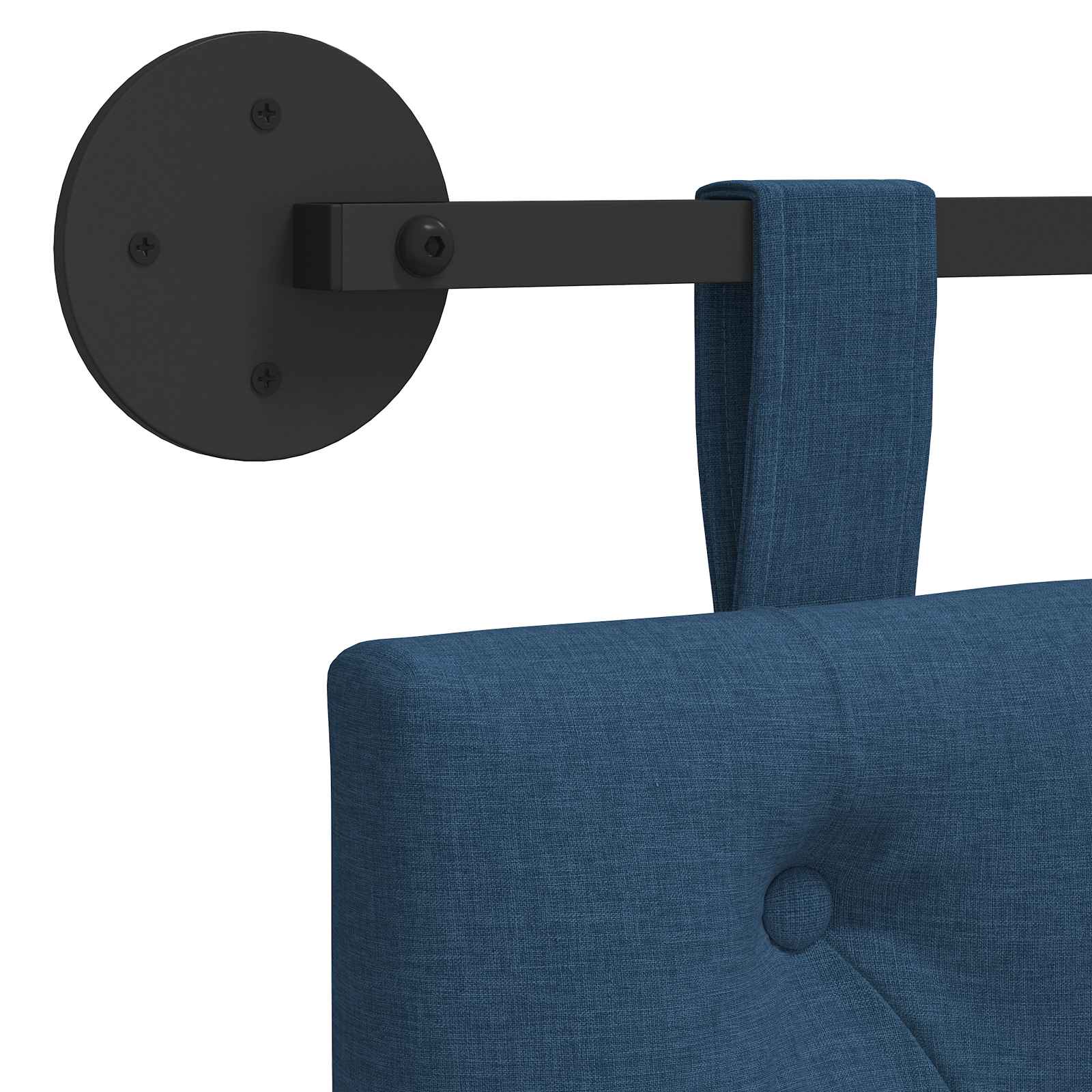 Hängendes Kopfteil Blau Stoff