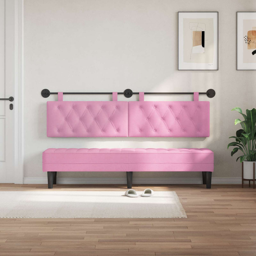 Hängendes Kopfteil Rosa Stoff