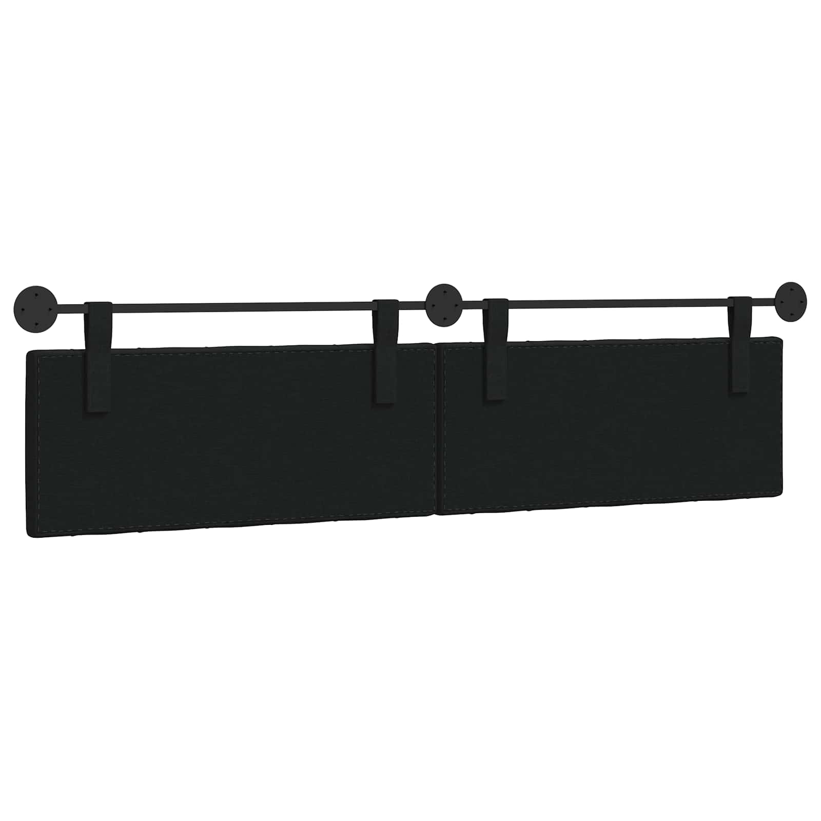 Hängendes Kopfteil Schwarz Stoff