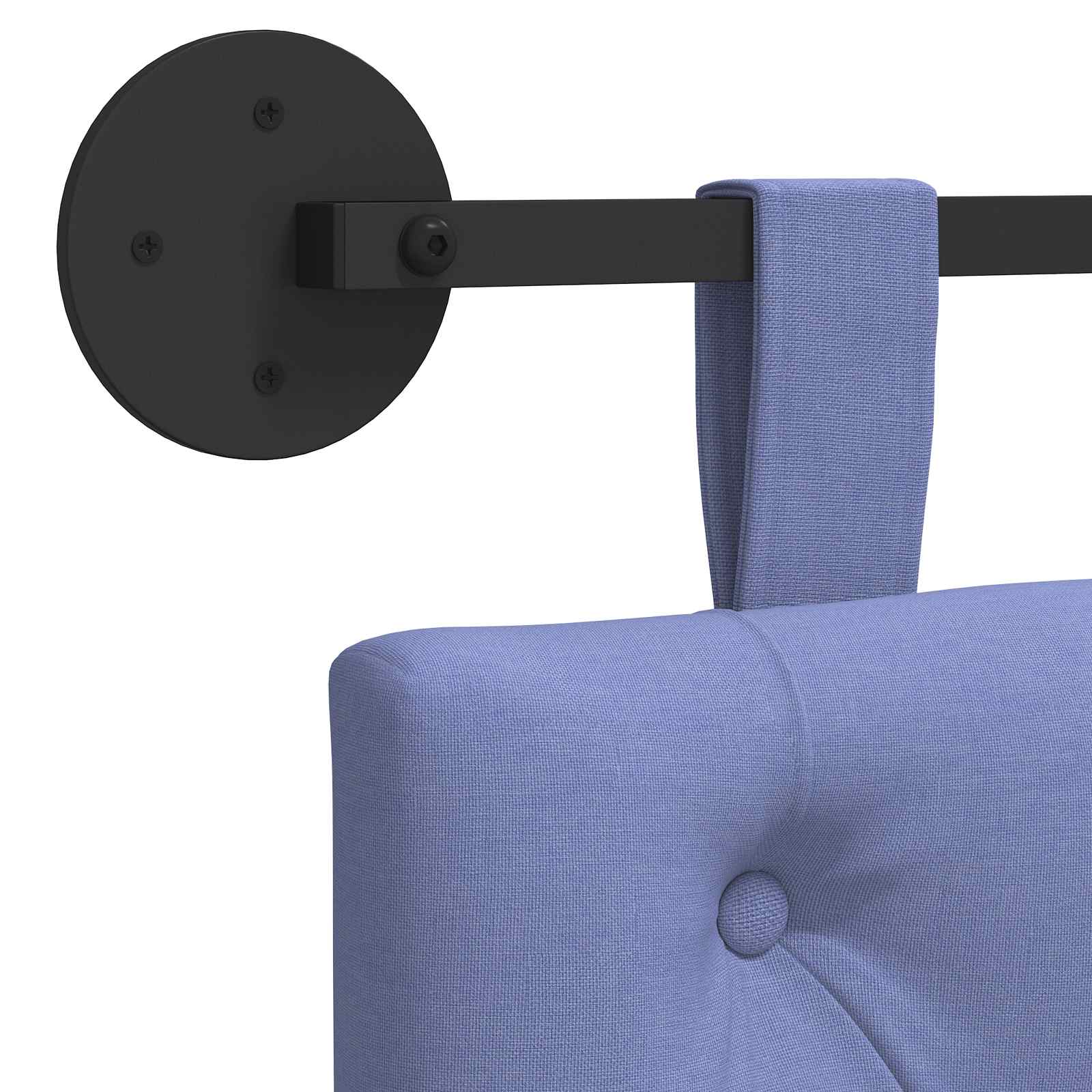 Hängendes Kopfteil Jeans blau Stoff