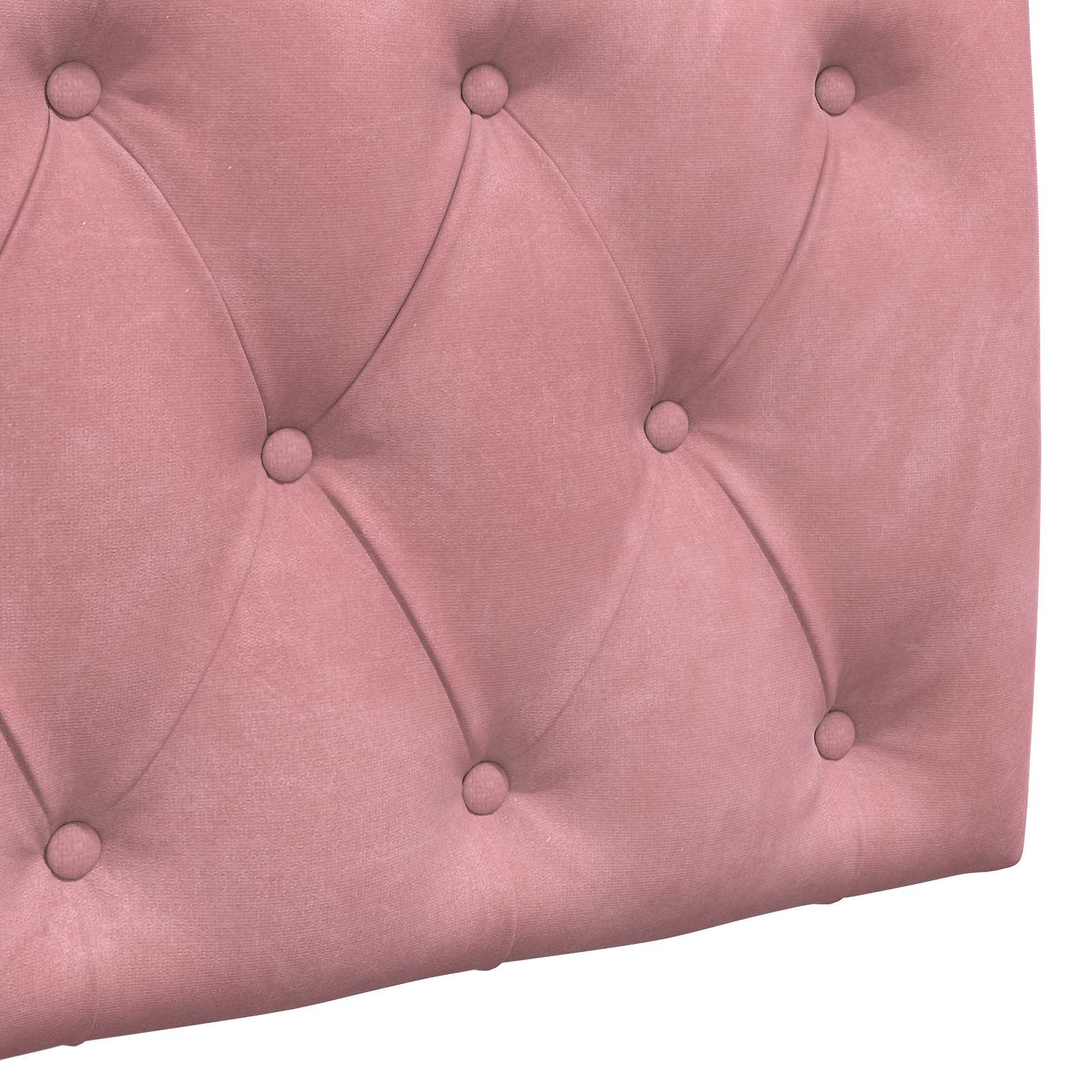 Hängendes Kopfteil Mit LED Licht Rosa Samt