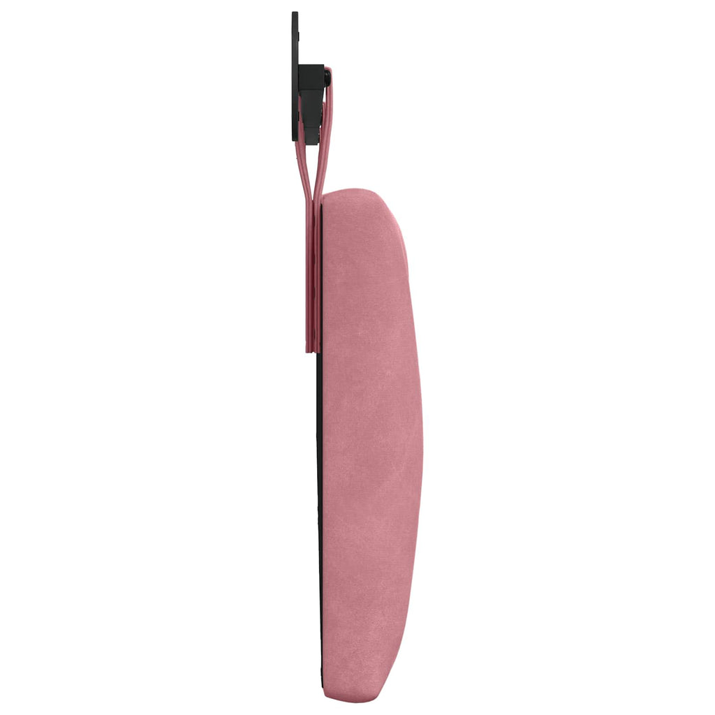 Hängendes Kopfteil Mit LED Licht Rosa Samt