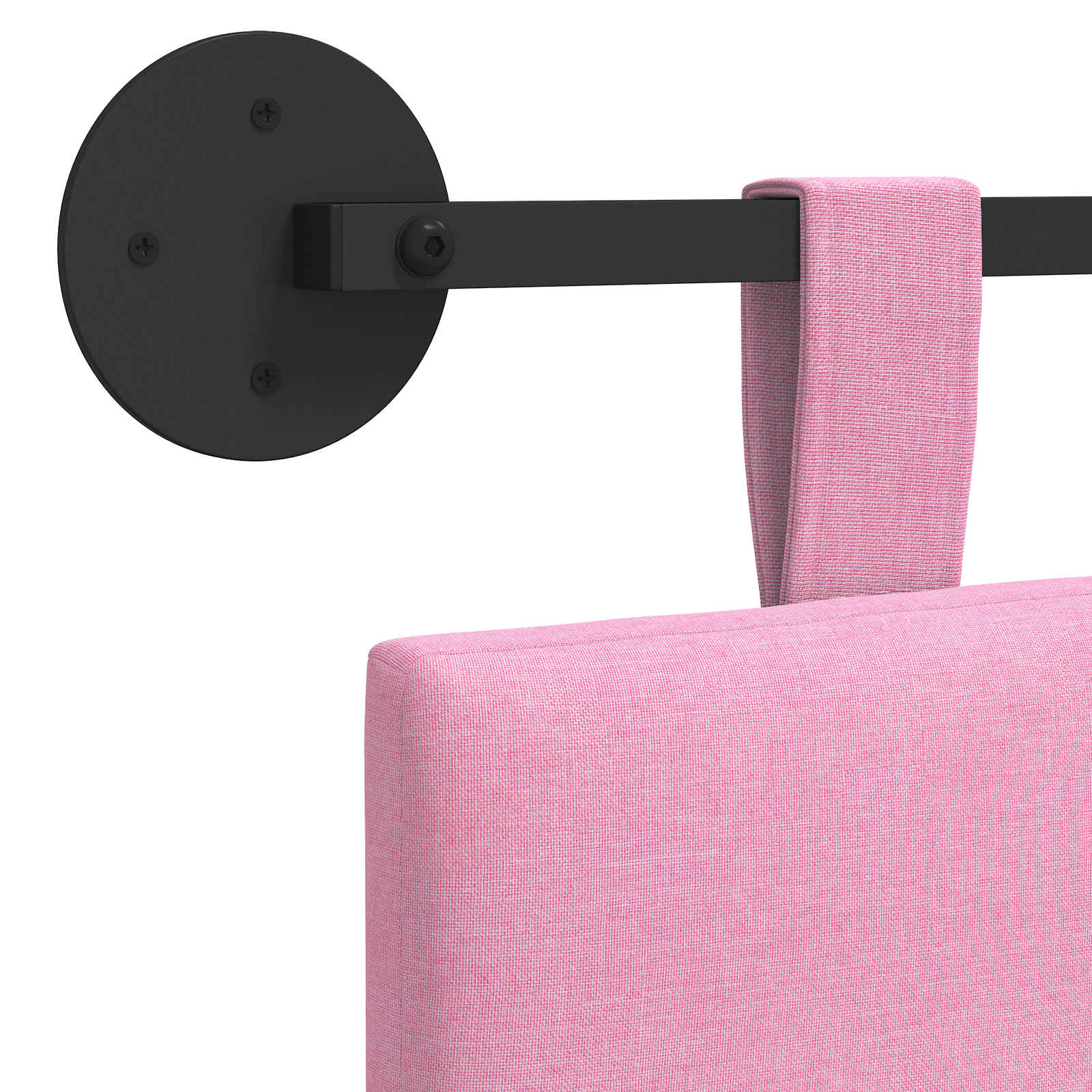 Hängendes Kopfteil Rosa Stoff