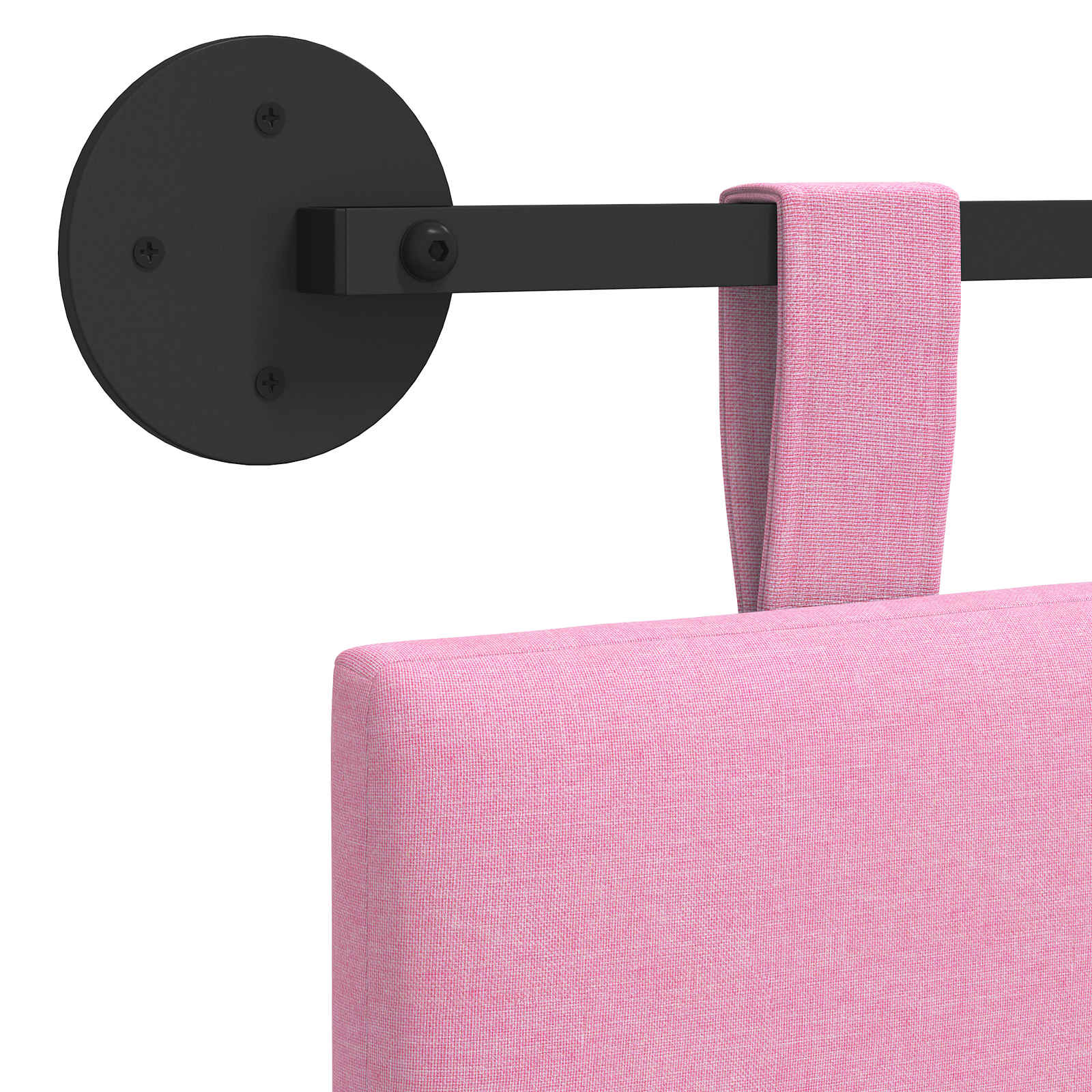 Hängendes Kopfteil Rosa Stoff