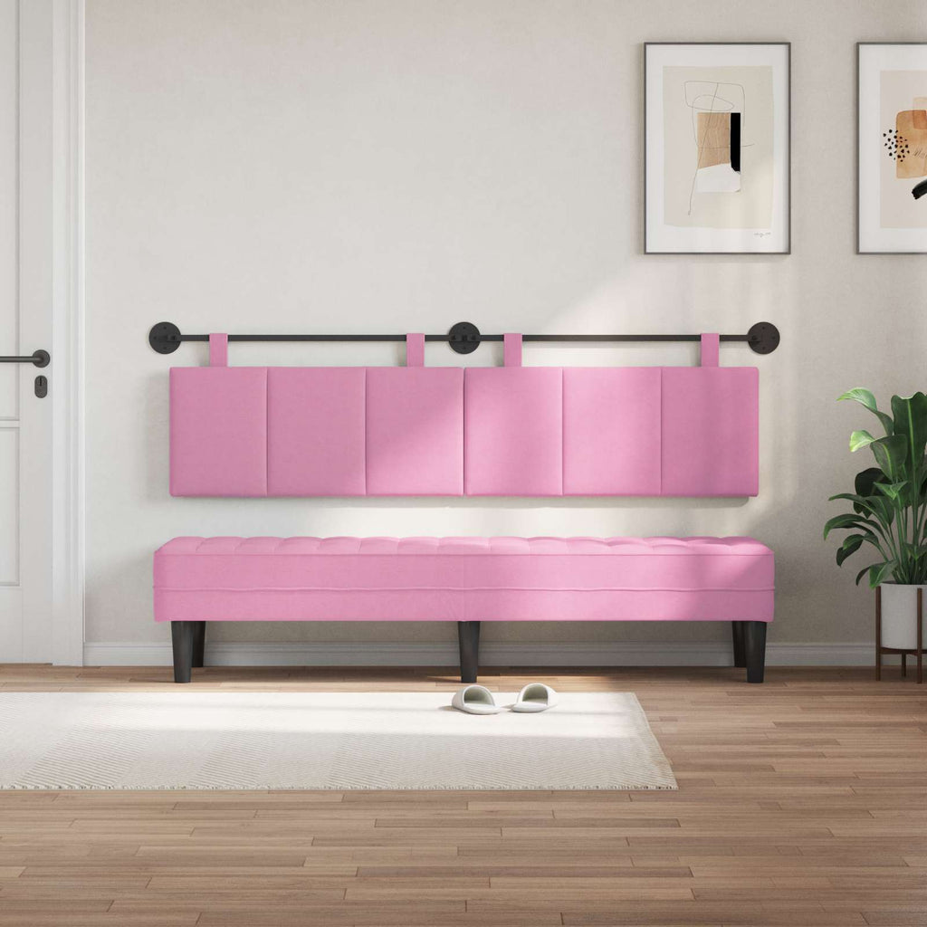 Hängendes Kopfteil Rosa Stoff