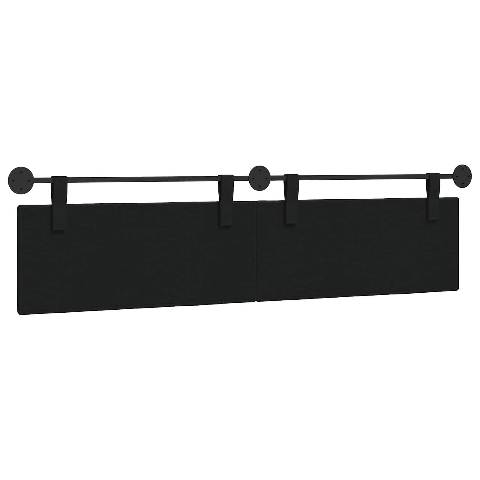 Hängendes Kopfteil Schwarz Stoff