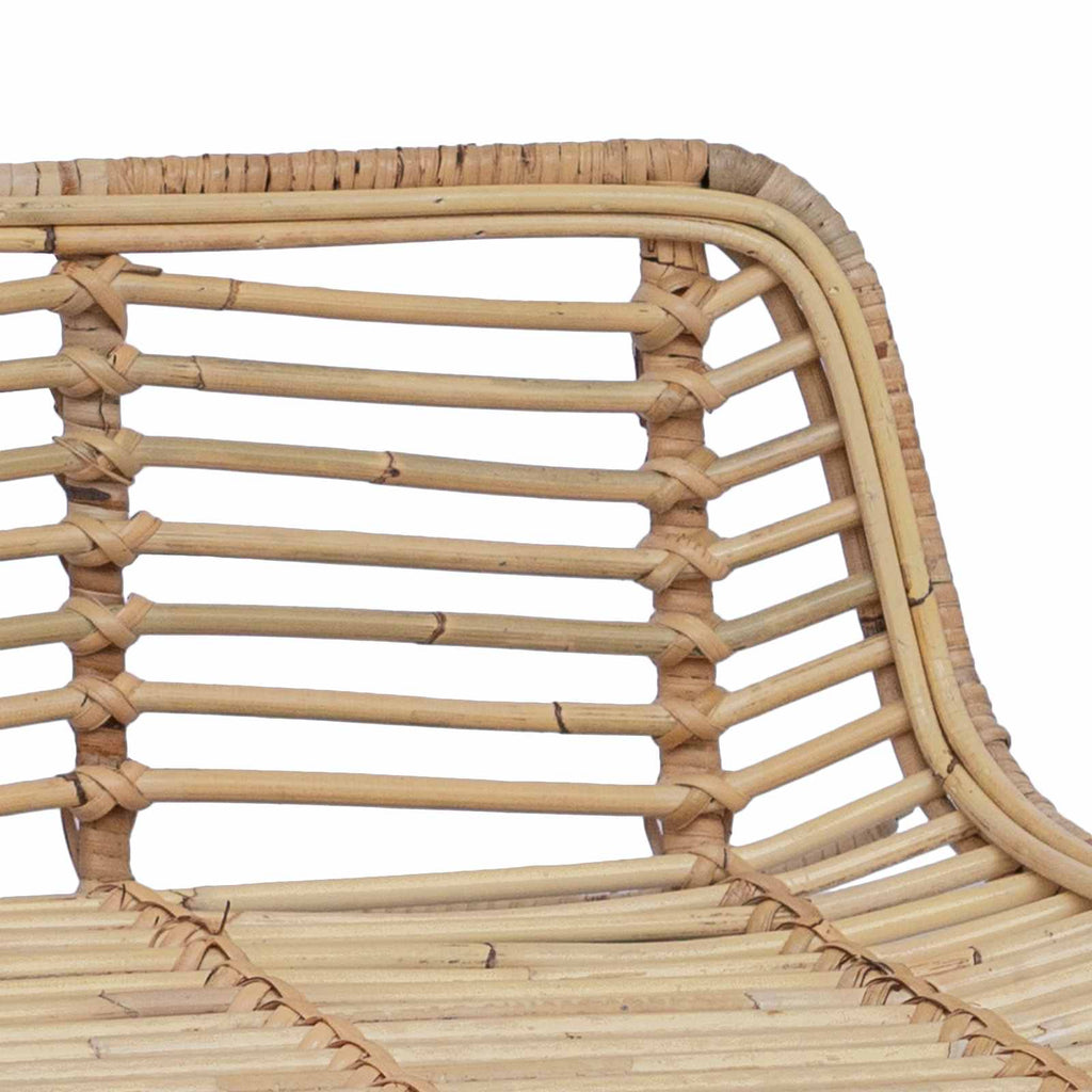 Barhocker 2 pcs Natur 44 x 45 x 76 cm Rattan und Stahl