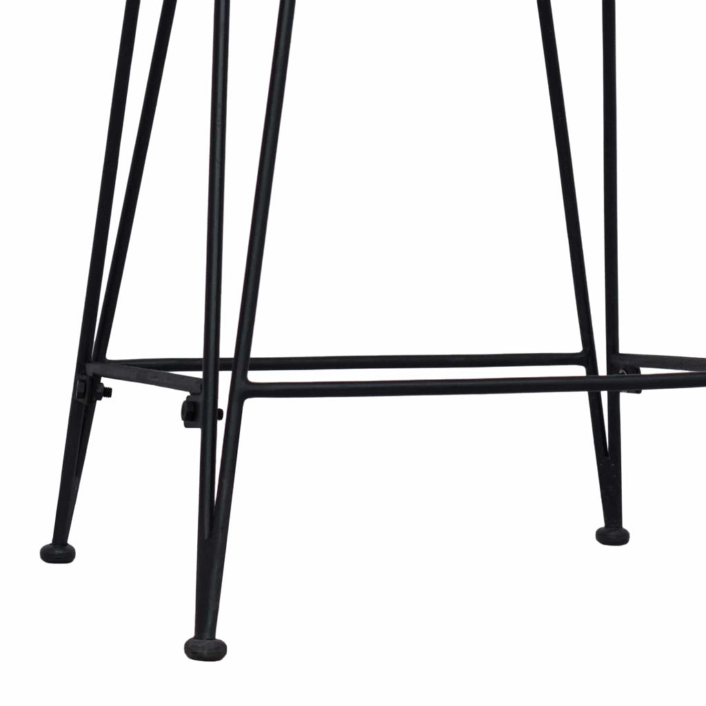 Barhocker 2 pcs Schwarz 44 x 45 x 76 cm Rattan und Stahl