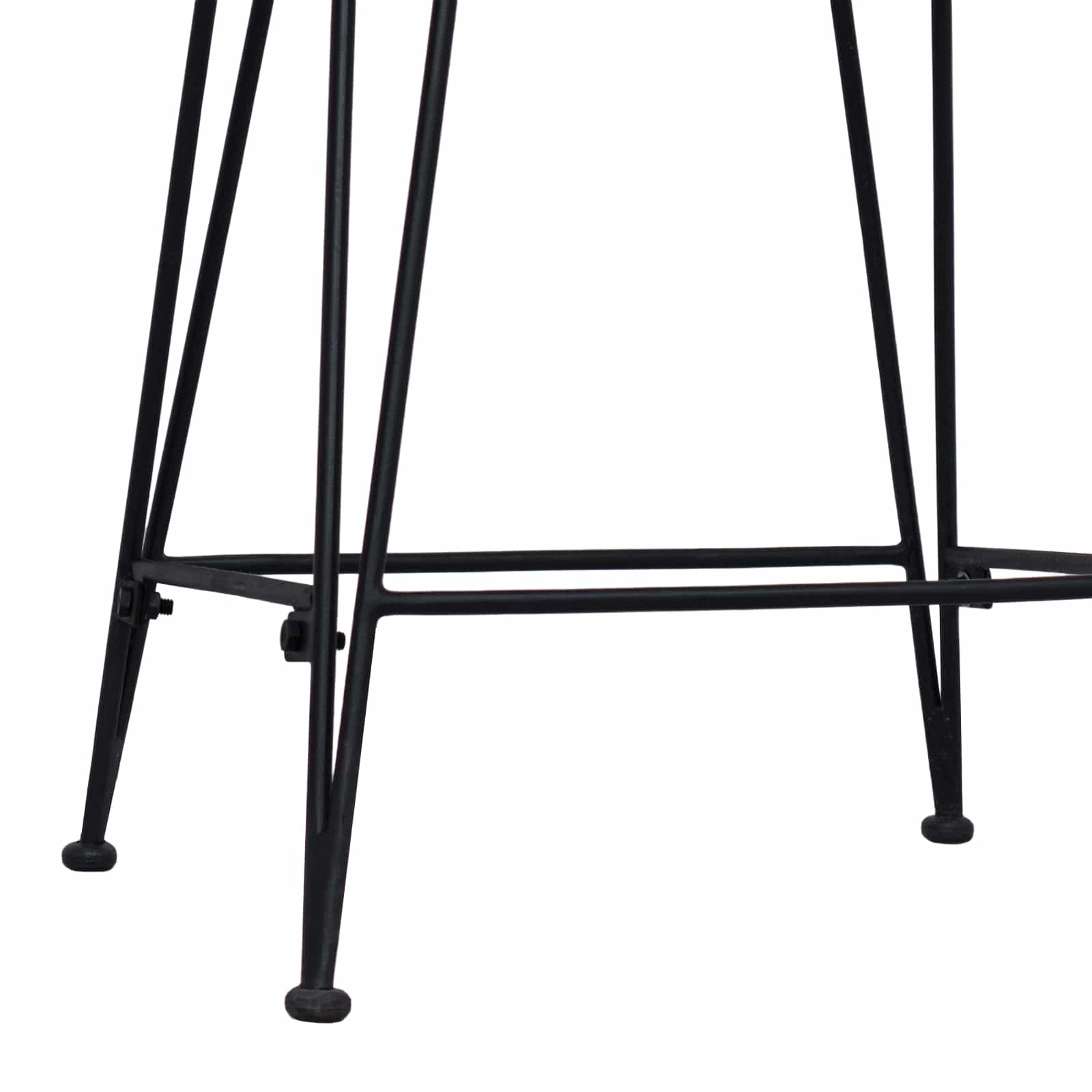 Barhocker 2 pcs Schwarz 44 x 45 x 76 cm Rattan und Stahl