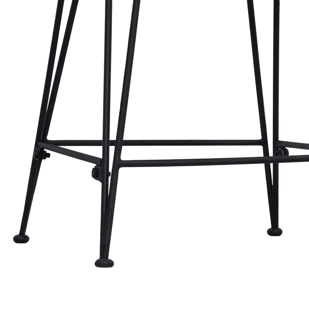 Barhocker 2 pcs Schwarz 44 x 54 x 96 cm Rattan und Stahl