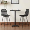 Barhocker 2 pcs Schwarz 44 x 54 x 96 cm Rattan und Stahl