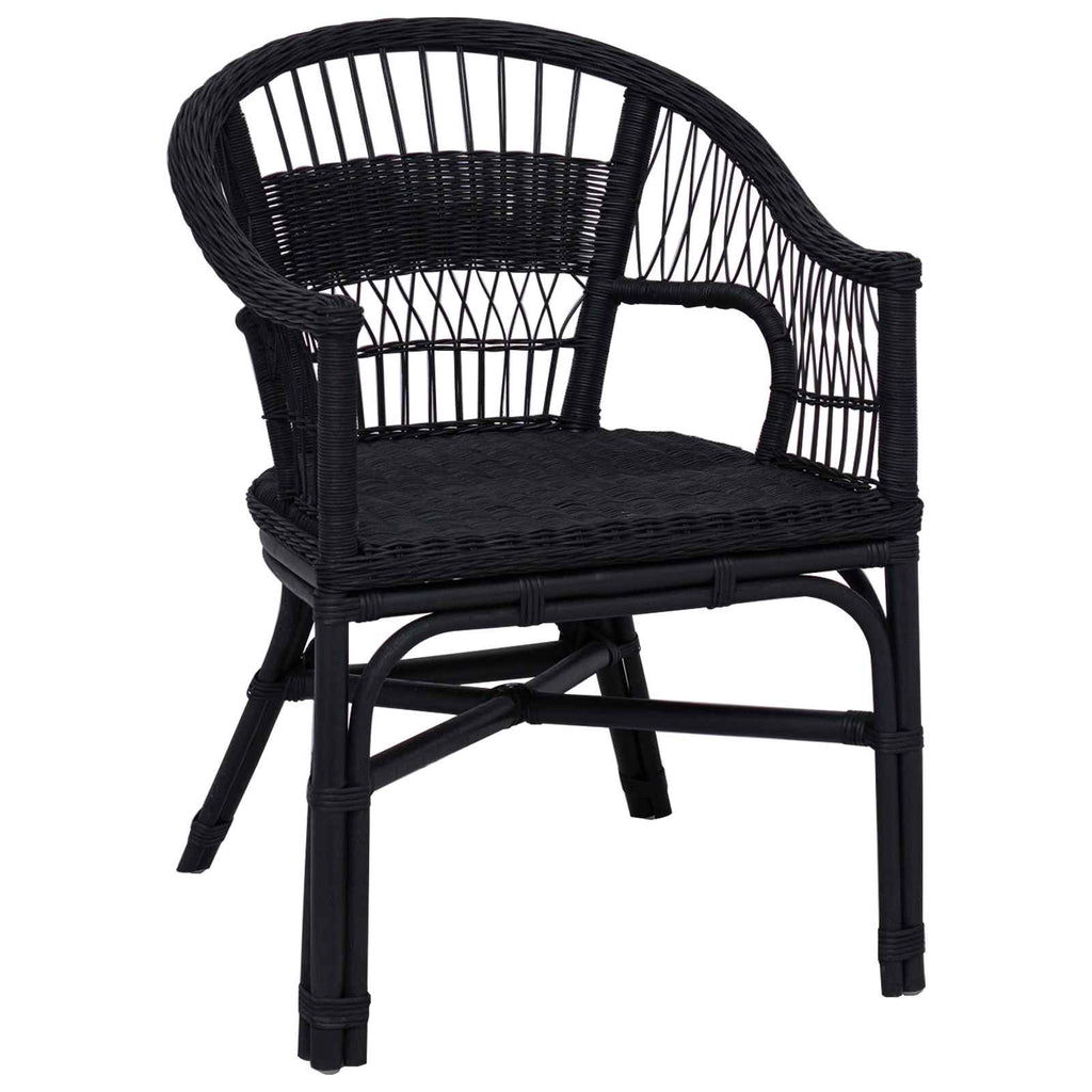 Stapelstuhl Schwarz 60 x 60 x 81 cm Rattan