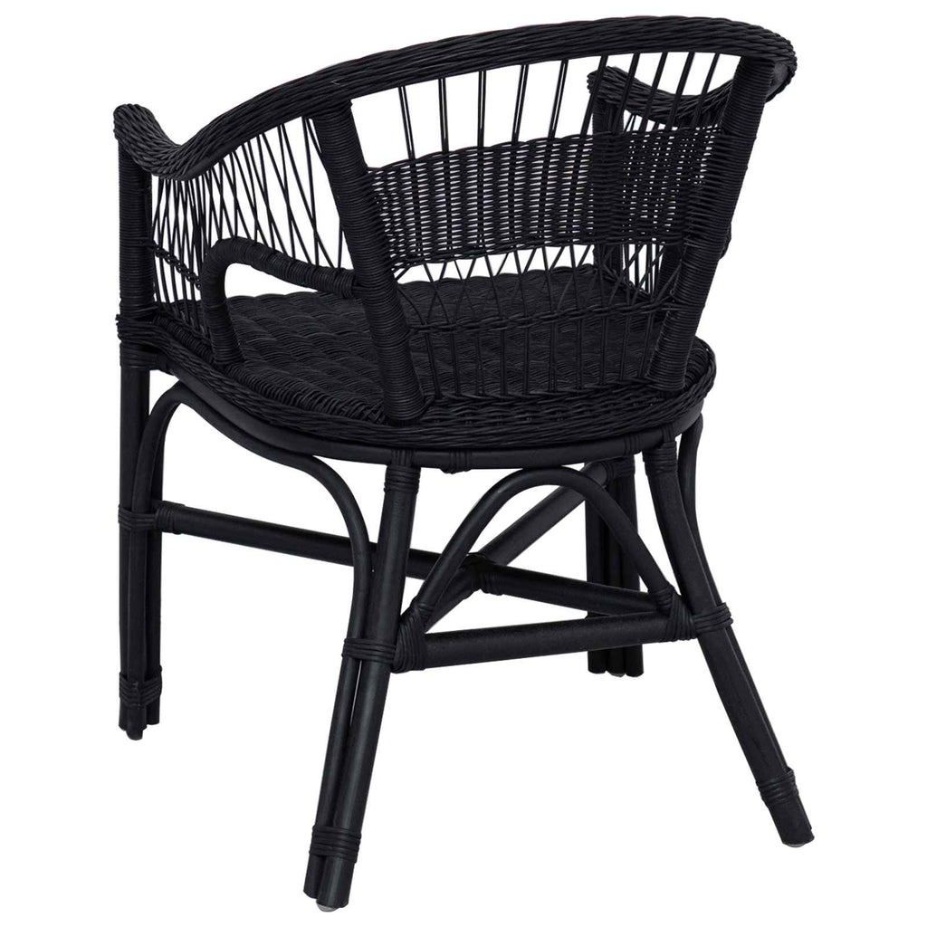 Stapelstuhl Schwarz 60 x 60 x 81 cm Rattan