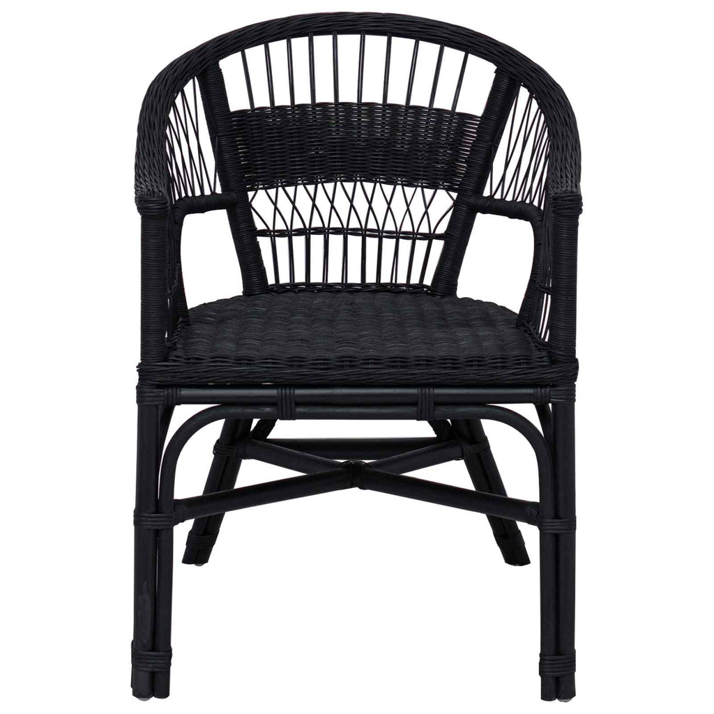 Stapelstuhl Schwarz 60 x 60 x 81 cm Rattan