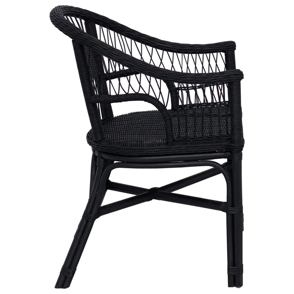 Stapelstuhl Schwarz 60 x 60 x 81 cm Rattan