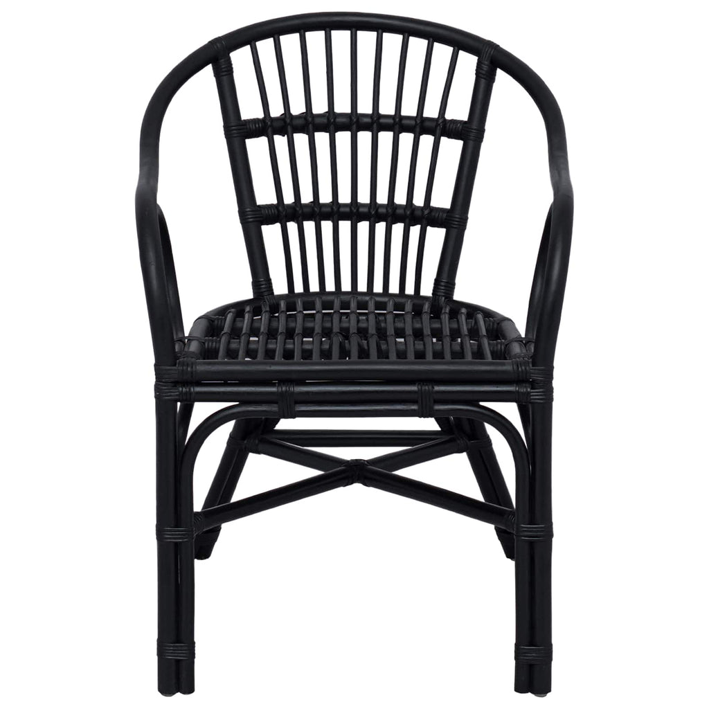 Stapelstuhl Schwarz 58 x 60 x 81 cm Rattan
