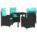 Outdoortisch-Set 5 pcs Poly-Rattan
