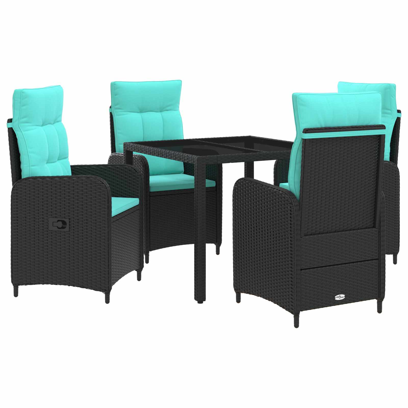 Outdoortisch-Set 5 pcs Poly-Rattan
