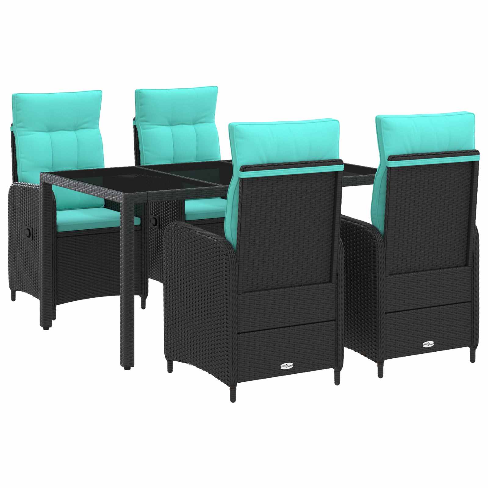 Outdoortisch-Set 5 pcs Poly-Rattan