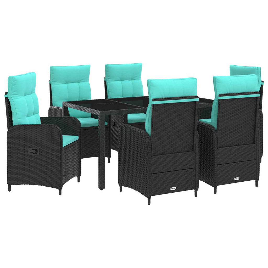 Outdoortisch-Set 7 pcs Poly-Rattan