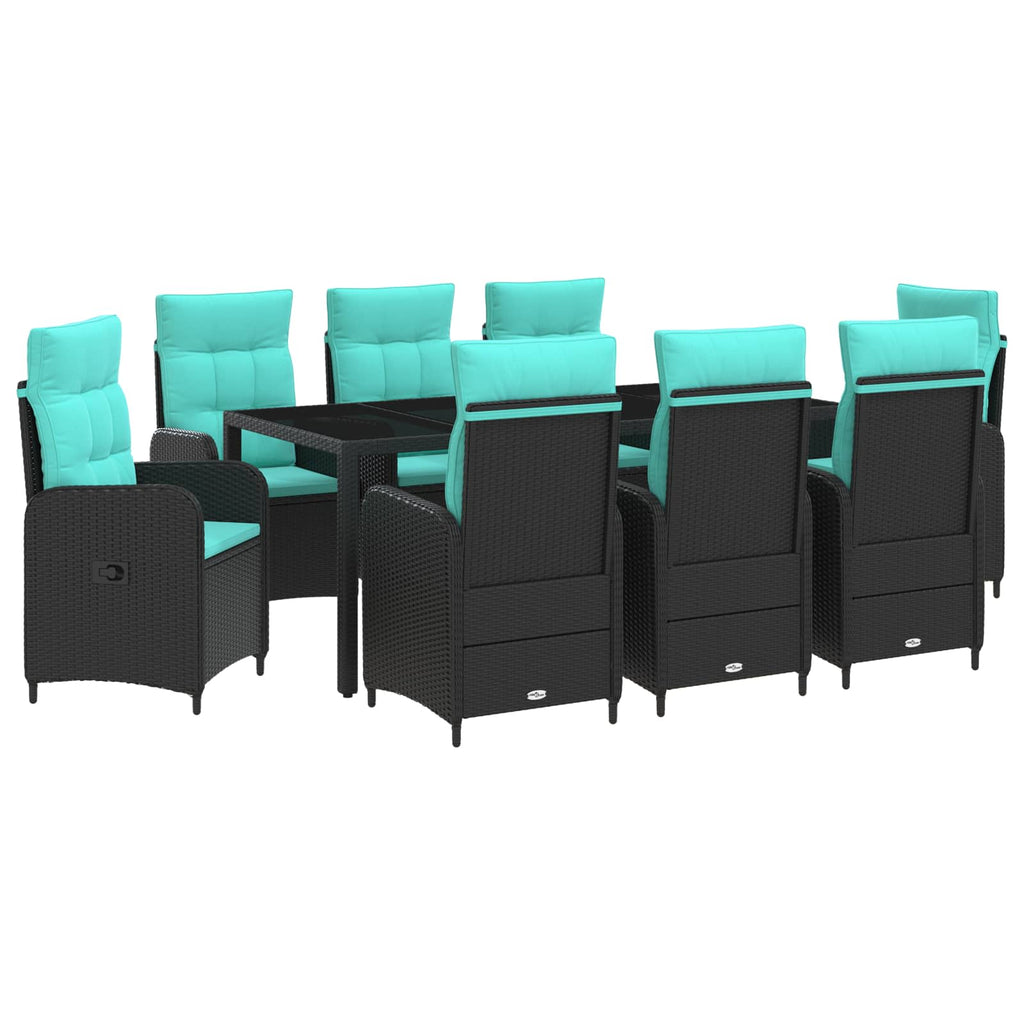 Outdoortisch-Set 9 pcs Poly-Rattan