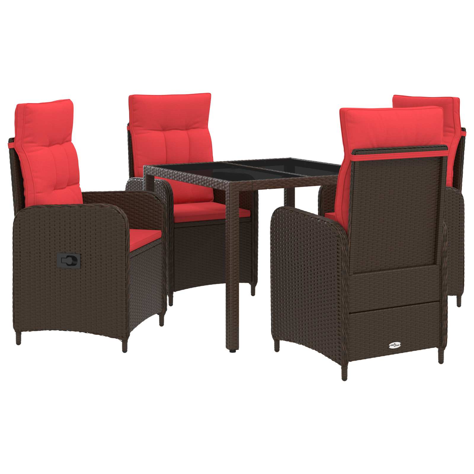 Outdoortisch-Set 5 pcs Poly-Rattan