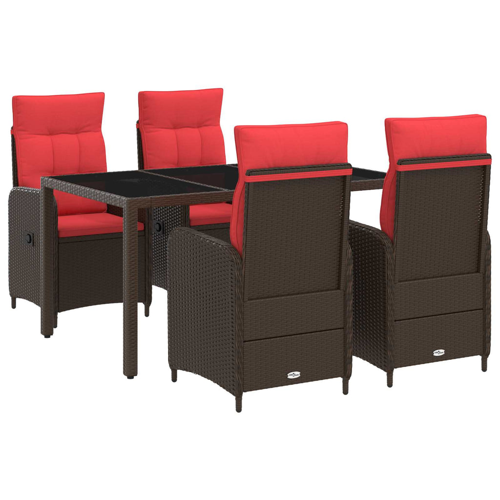 Outdoortisch-Set 5 pcs Poly-Rattan
