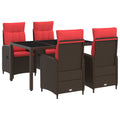 Outdoortisch-Set 5 pcs Poly-Rattan