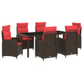Outdoortisch-Set 7 pcs Poly-Rattan
