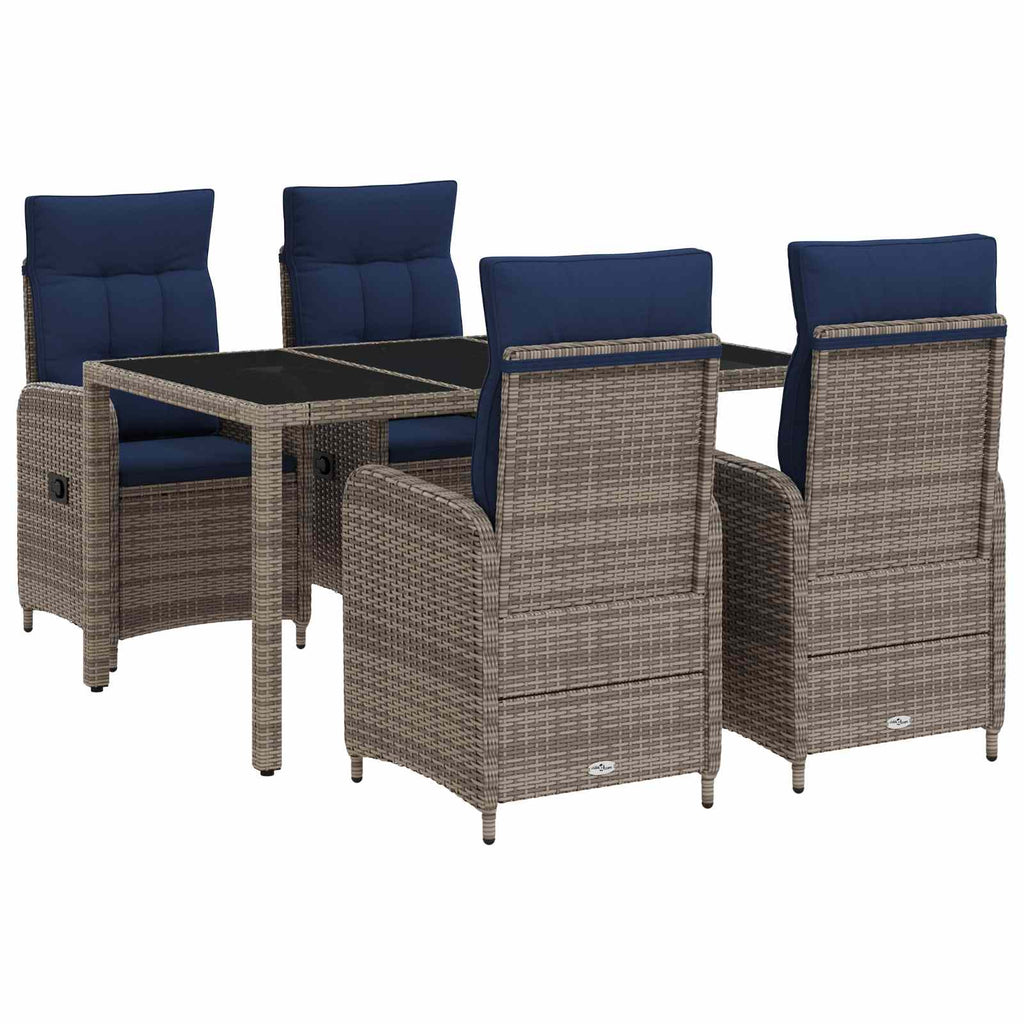Outdoortisch-Set 5 pcs Poly-Rattan