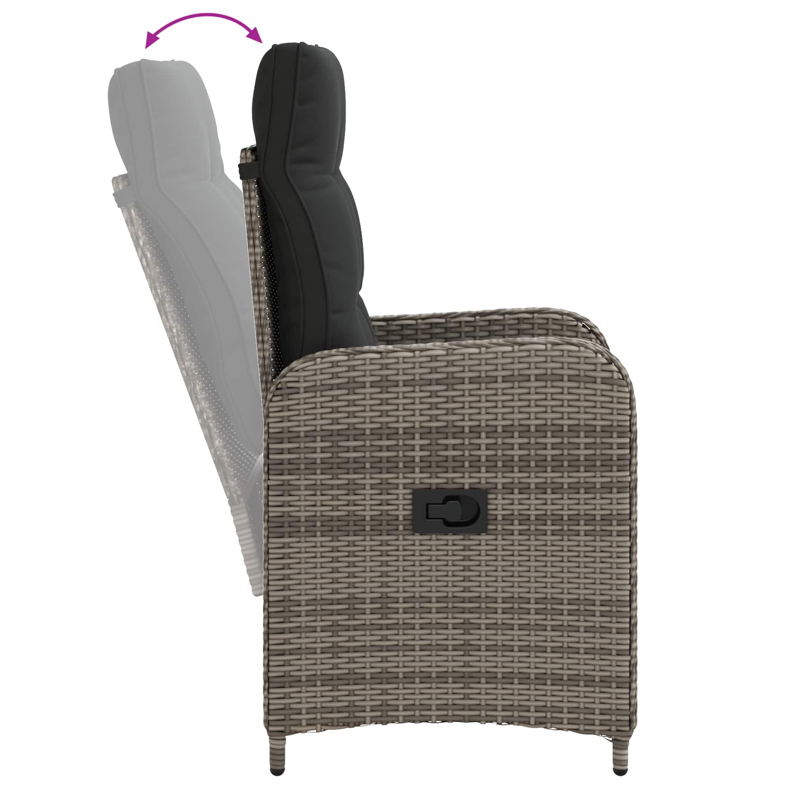 Outdoortisch-Set 3 pcs Hellgrau und Dunkelgrau 90 x 90 x 75 cm